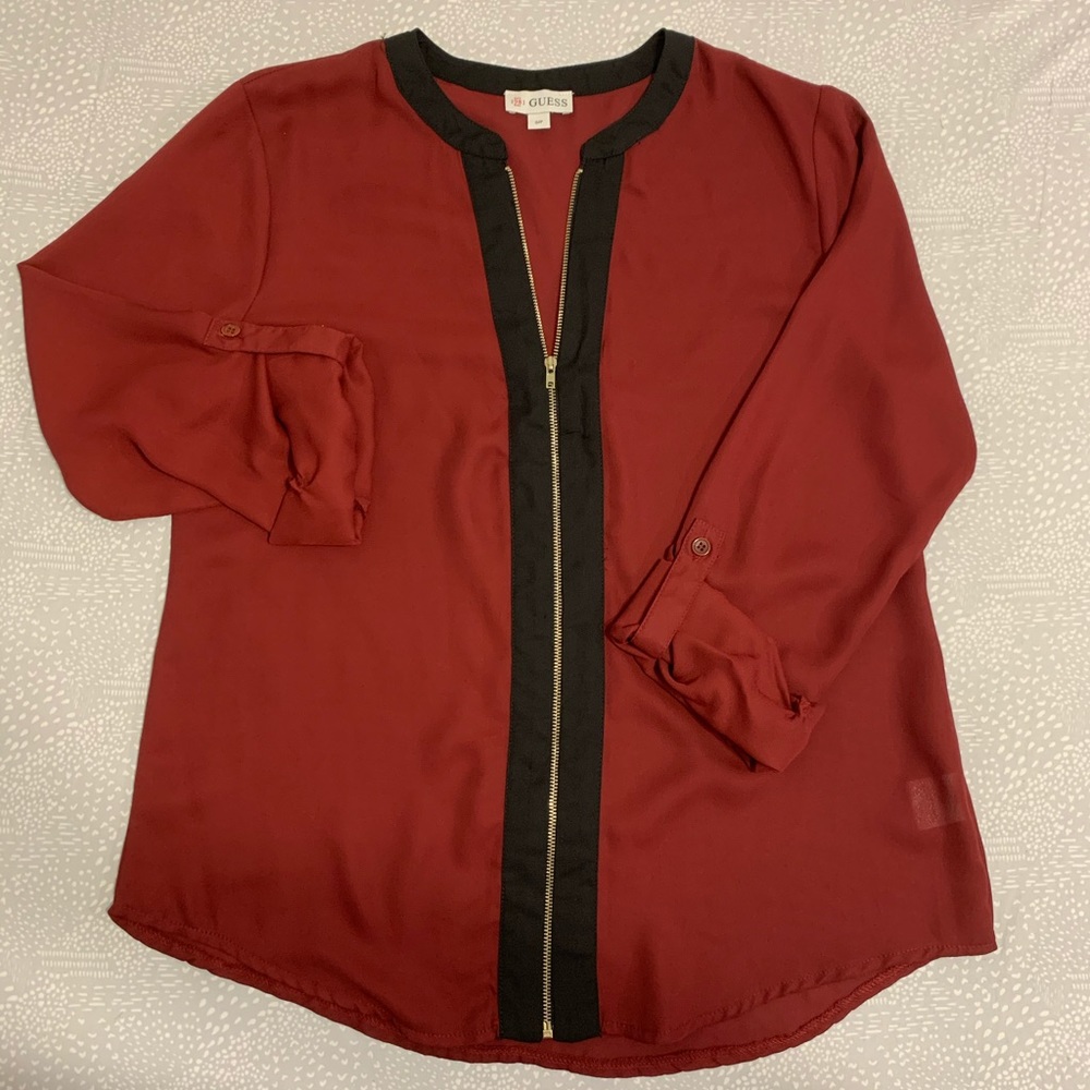 GUESS Long Sleeve with Front Zipper